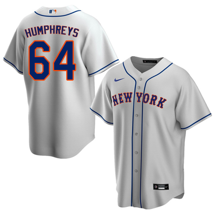 Nike Men #64 Jordan Humphreys New York Mets Baseball Jerseys Sale-Gray